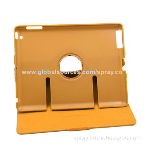 360 Rotating Magnetic PU Leather Stand Case Cover for iPad 2/3, Various Colors Available